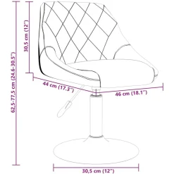 vidaXL Sillas-Sillas de comedor giratorias 2 uds terciopelo