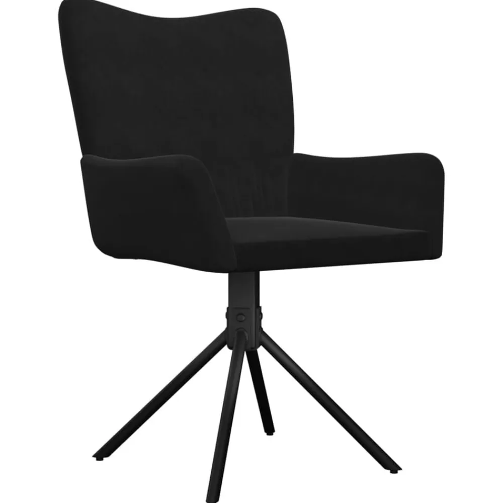 vidaXL Sillas-Sillas de comedor giratorias 2 uds terciopelo