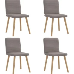 vidaXL Sillas de comedor 4 unidades tela taupe Taupé Online