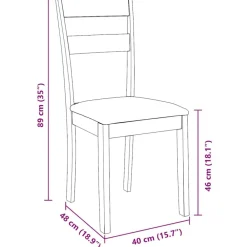 vidaXL Sillas-Sillas de comedor con cojines 2 uds madera maciza marrón caucho