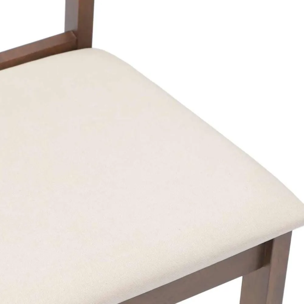 vidaXL Sillas-Sillas de comedor con cojines 2 uds madera maciza marrón caucho
