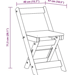 vidaXL Sillas-Sillas de comedor plegables 4 uds Corona madera pino