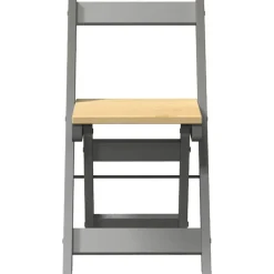 vidaXL Sillas-Sillas de comedor plegables 4 uds Corona madera pino