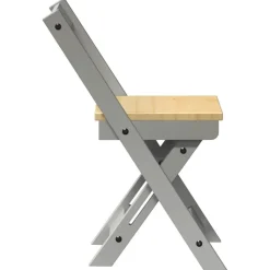vidaXL Sillas-Sillas de comedor plegables 4 uds Corona madera pino
