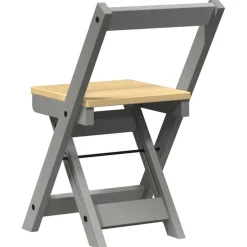vidaXL Sillas-Sillas de comedor plegables 4 uds Corona madera pino