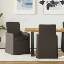 vidaXL Sillas-Sillas de comedor 2 pcs 57 x 67 x 95 cm Lino