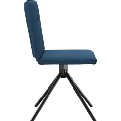 vidaXL Sillas de comedor 4 unidades tela Azul Online