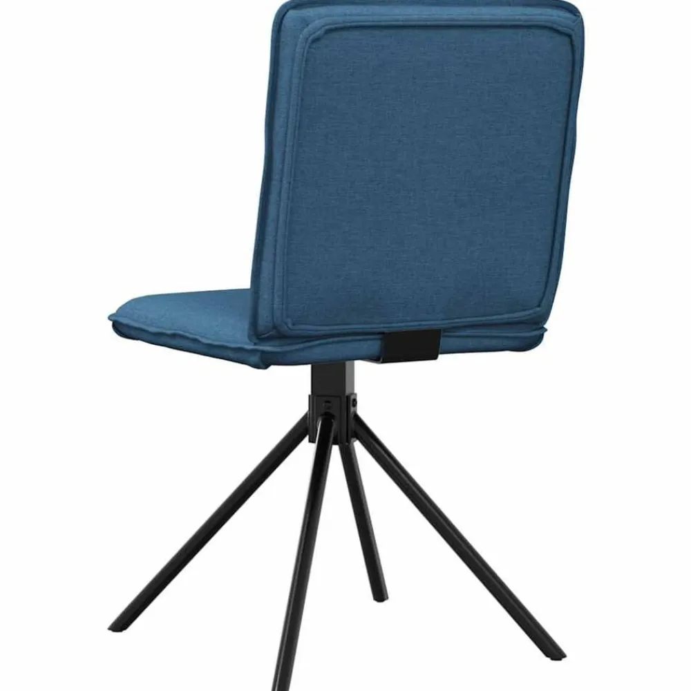 vidaXL Sillas de comedor 4 unidades tela Azul Online