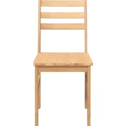 vidaXL Sillas de comedor 2 unidades madera maciza de caucho Natural Outlet