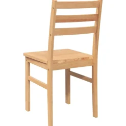 vidaXL Sillas de comedor 2 unidades madera maciza de caucho Natural Outlet