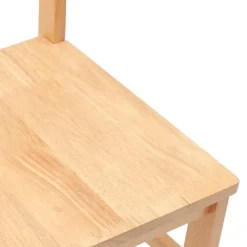 vidaXL Sillas de comedor 2 unidades madera maciza de caucho Natural Outlet