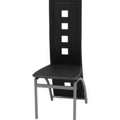 vidaXL Sillas de comedor 2 unidades cuero sintético Negro New