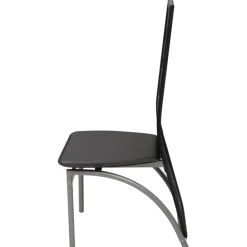 vidaXL Sillas de comedor 2 unidades cuero sintético Negro New