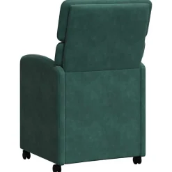 vidaXL Sillas de Comedor con Ruedas 2 pcs 58 x 65 x 98 cm Verde oscuro Clearance