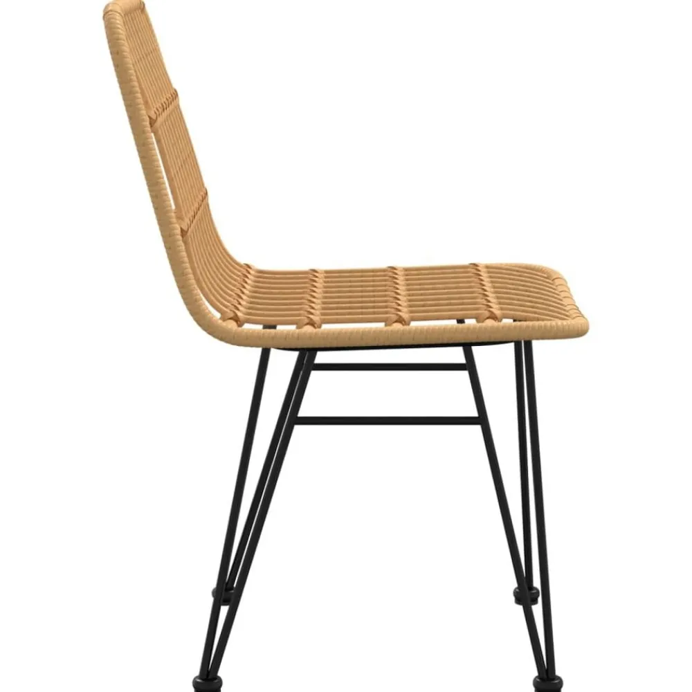 vidaXL Muebles De Jardín-Sillas de jardín 2 unidades ratán sintético 48x62x84 cm