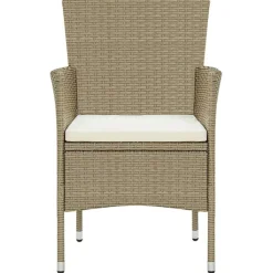 vidaXL Muebles De Jardín-Sillas de jardín 4 unidades ratán sintético