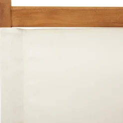 vidaXL Muebles De Jardín-Sillas de jardín 2 uds madera maciza acacia y tela blanco