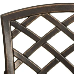 vidaXL Sillas de jardín 2 unidades aluminio fundido Bronce Sale