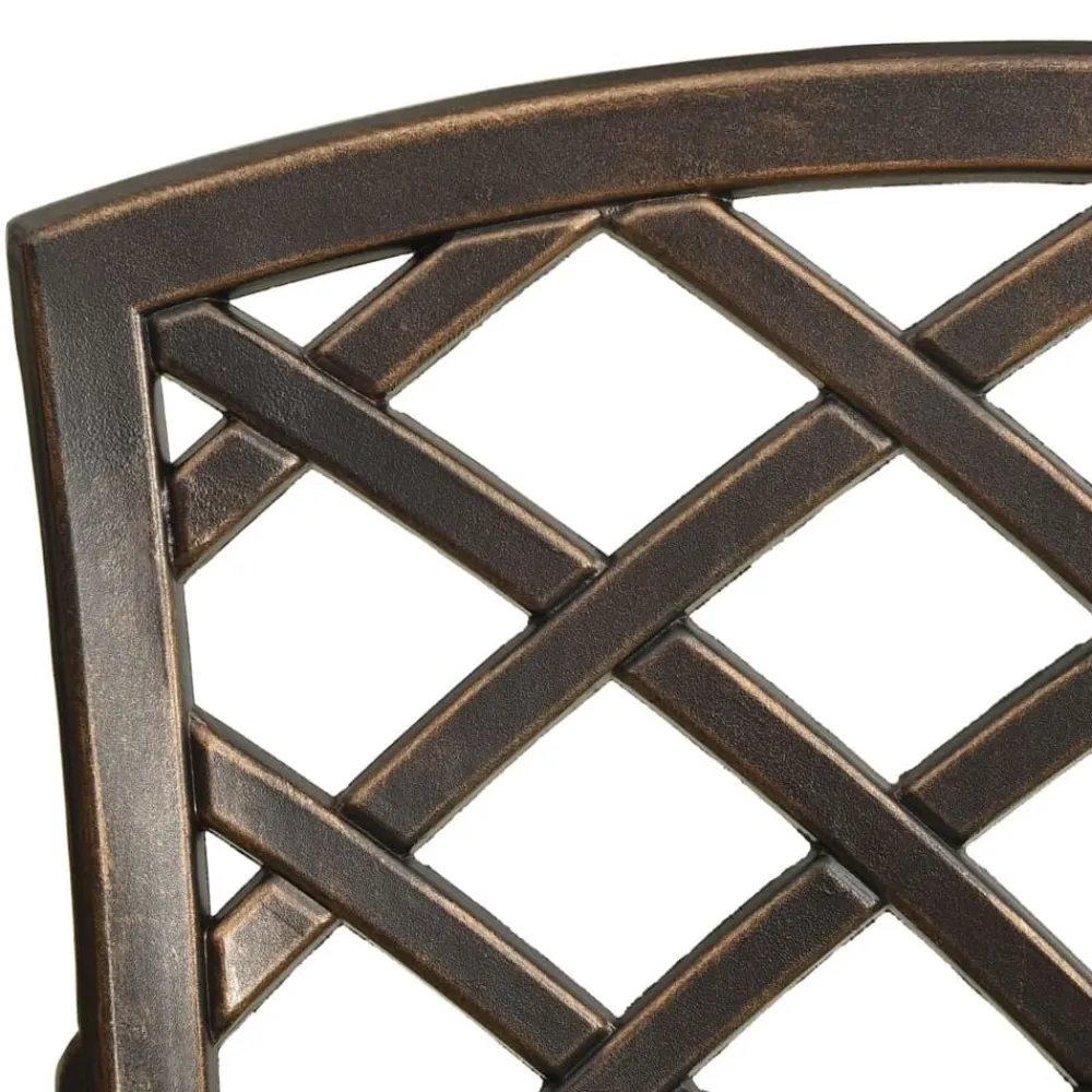 vidaXL Sillas de jardín 2 unidades aluminio fundido Bronce Sale