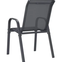 vidaXL Muebles De Jardín-Sillas de jardín apilables 2 unidades textilene