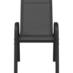 vidaXL Muebles De Jardín-Sillas de jardín apilables 2 unidades textilene