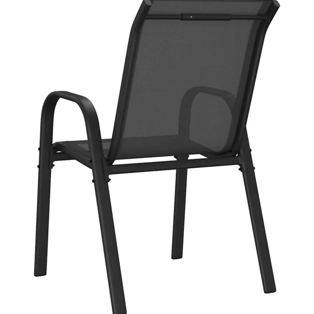 vidaXL Muebles De Jardín-Sillas de jardín apilables 2 unidades textilene