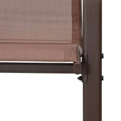 vidaXL Sillas de jardín apilables 2 unidades textilene marrón Marr&oacute;n Best