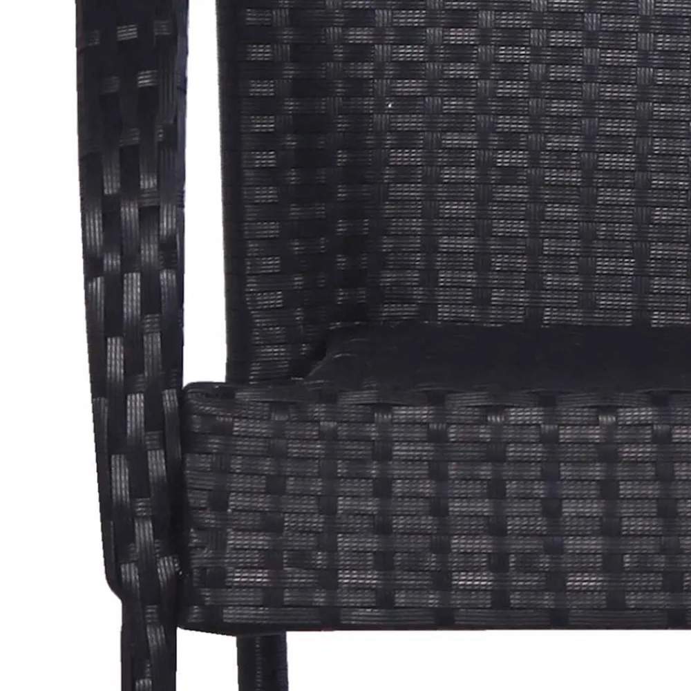 vidaXL Muebles De Jardín-Sillas de jardín apilables 2 unidades ratán sintético