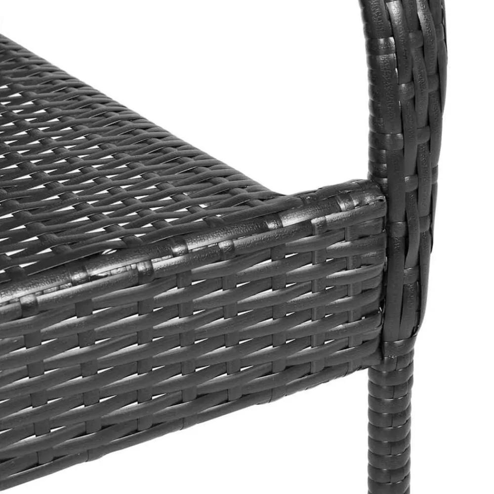 vidaXL Muebles De Jardín-Sillas de jardín apilables 2 unidades ratán sintético