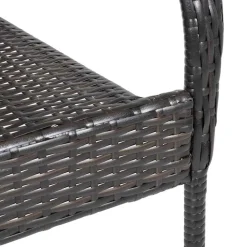vidaXL Sillas de jardín apilables 2 unidades ratán sintético marrón Marrón Clearance