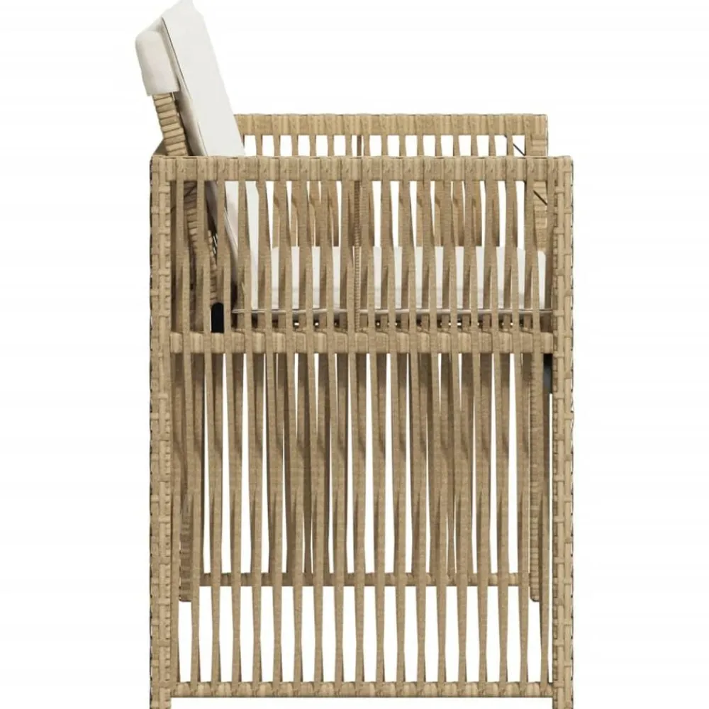 vidaXL Sillas de jardín con cojines 4 uds ratán sintético Beige Hot