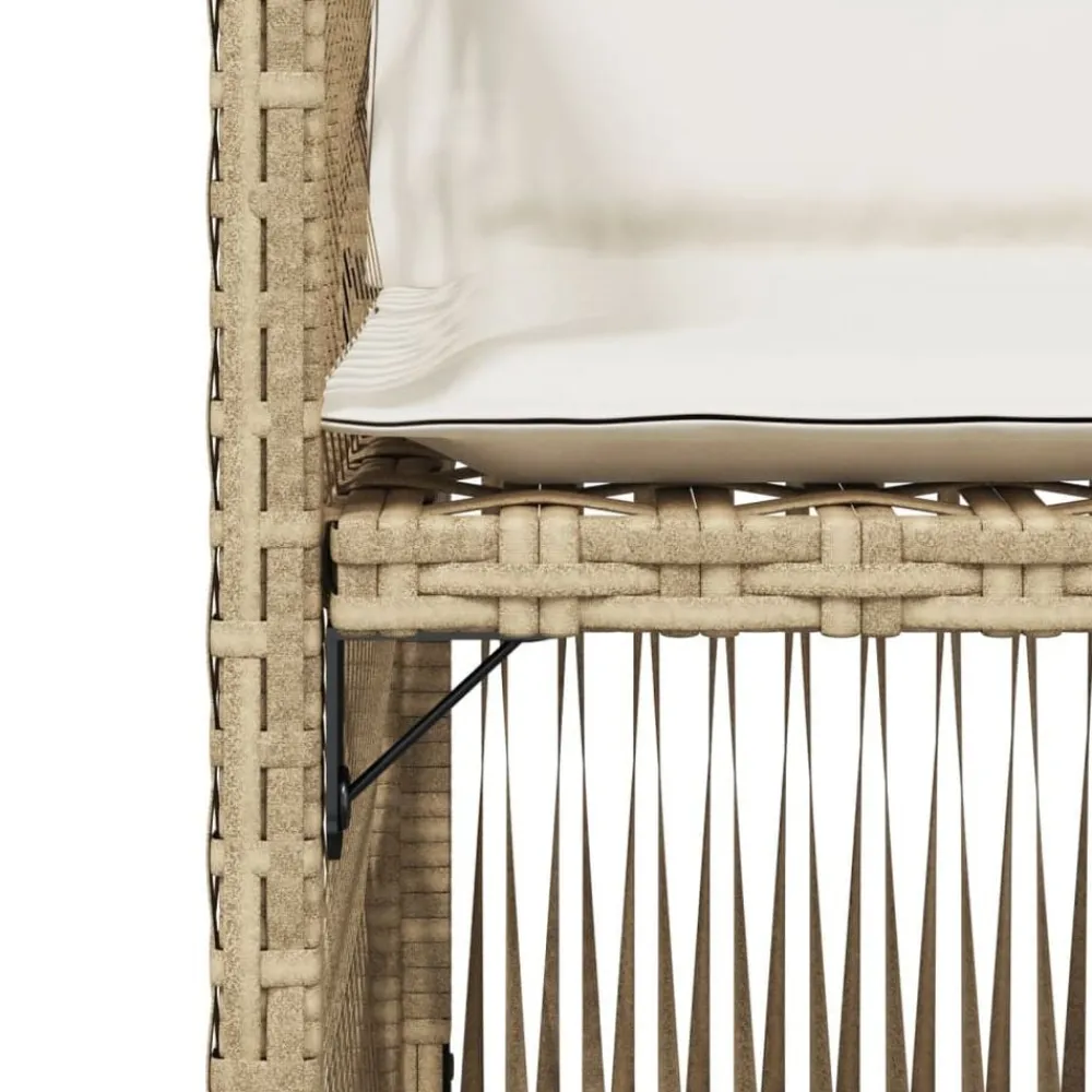 vidaXL Sillas de jardín con cojines 4 uds ratán sintético Beige Hot