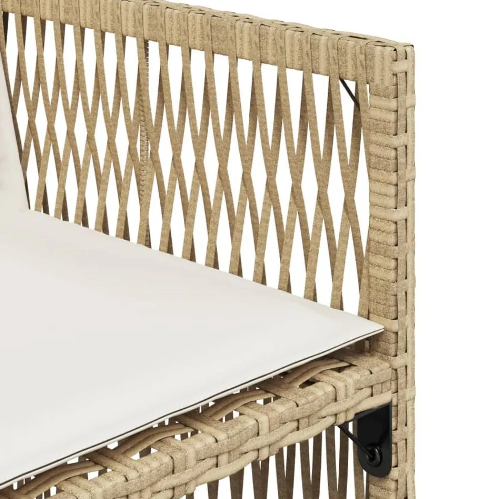 vidaXL Sillas de jardín con cojines 4 uds ratán sintético Beige Hot