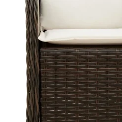 vidaXL Muebles De Jardín-Sillas de jardín con cojines 2 unidades ratán sintético marrón