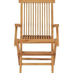 vidaXL Muebles De Jardín-Sillas de jardín plegables 2 unidades madera maciza de teca