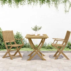 vidaXL Muebles De Jardín-Sillas de jardín plegables 2 uds madera acacia 54x61x88 cm