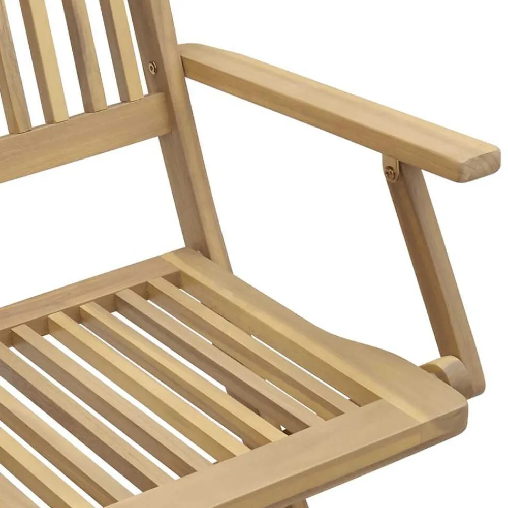 vidaXL Muebles De Jardín-Sillas de jardín plegables 2 uds madera acacia 54x61x88 cm
