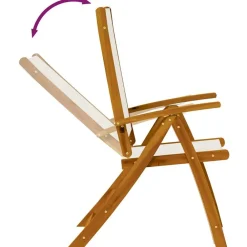 vidaXL Sillas de jardín plegables 4 uds madera maciza acacia textileno Gris Discount