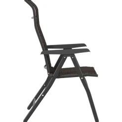 vidaXL Muebles De Jardín-Sillas de jardín plegables 4 uds ratán sintético café