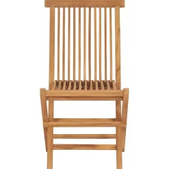 vidaXL Sillas de jardín plegables 2 unidades madera maciza de teca Outlet