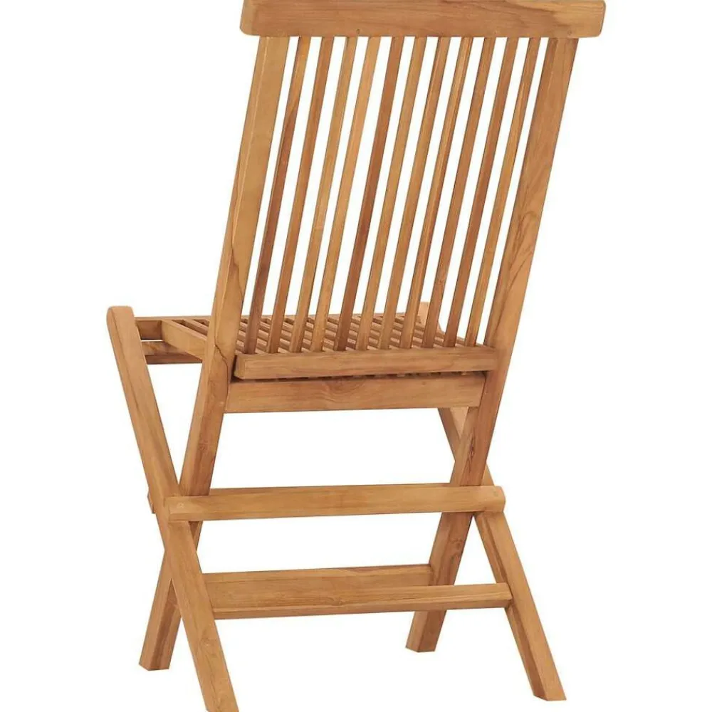 vidaXL Sillas de jardín plegables 2 unidades madera maciza de teca Outlet