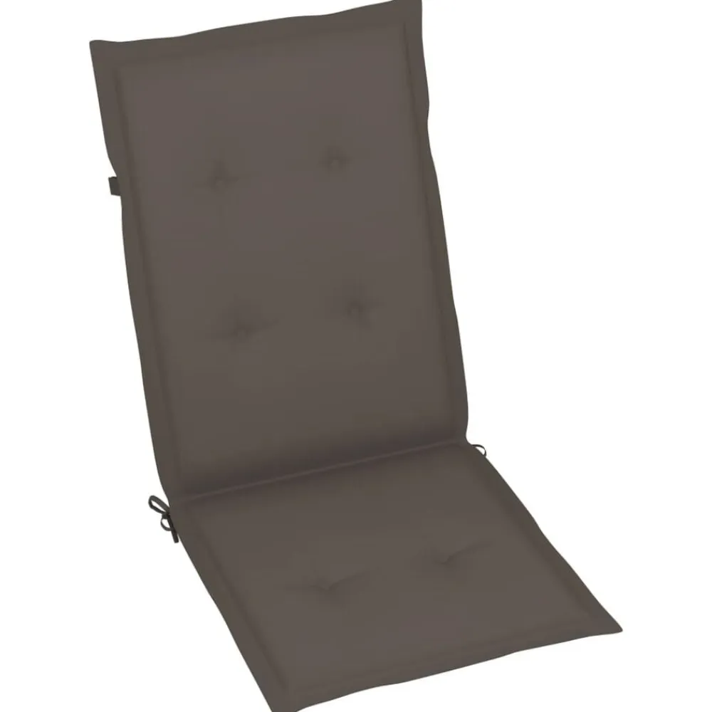 vidaXL Muebles De Jardín-Sillas de jardín reclinables 2 uds madera maciza acacia cojines