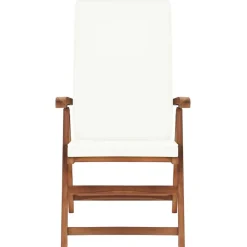 vidaXL Muebles De Jardín-Sillas de jardín reclinables y cojines 2 uds madera maciza teca