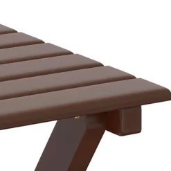vidaXL Sillas mecedoras 2 uds mesa plegable madera maciza álamo marrón Marr&oacute;n Clearance