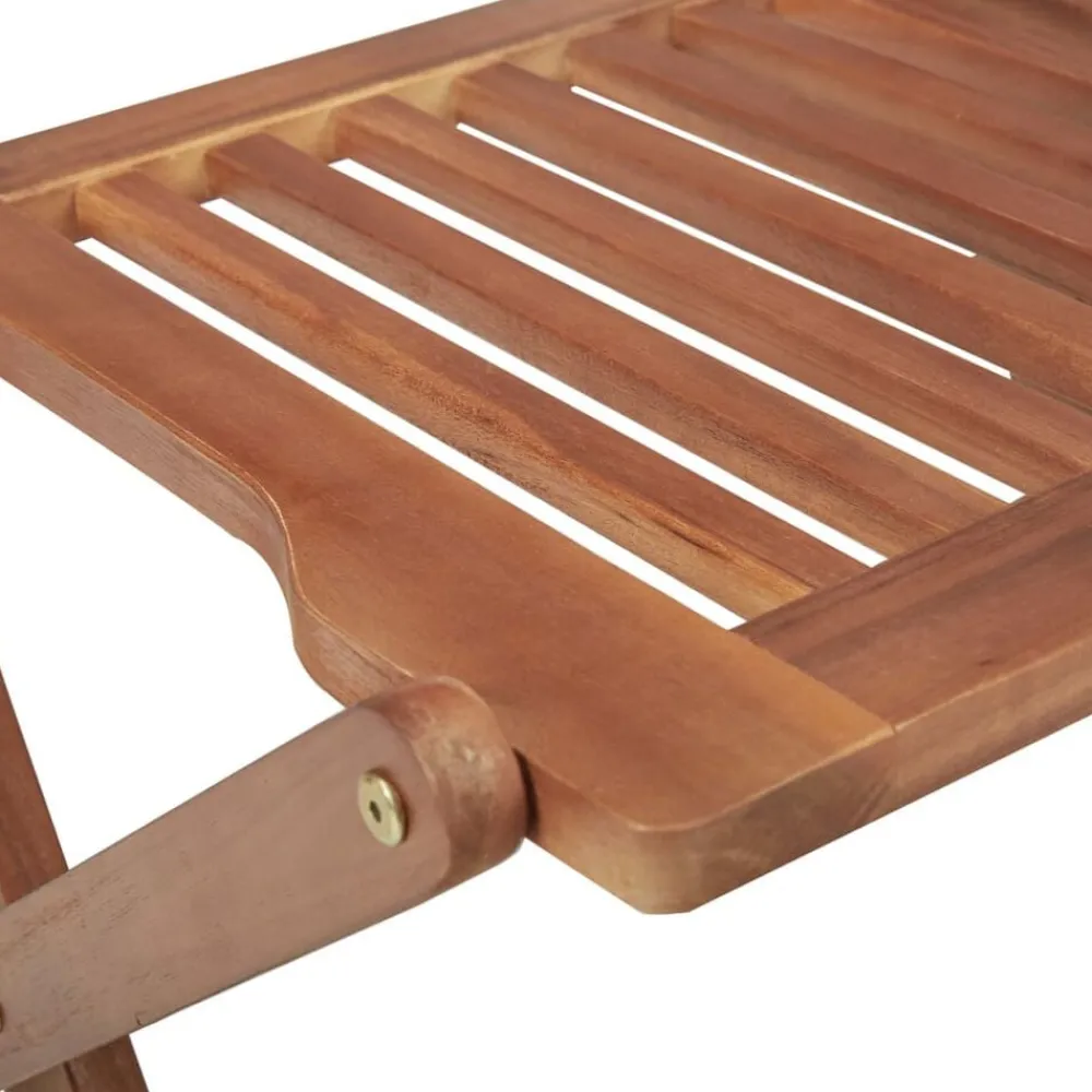 vidaXL Sillas plegables de jardín 2 unidades madera maciza de acacia New