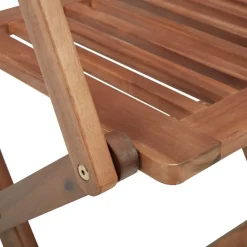 vidaXL Muebles De Jardín-Sillas plegables de jardín 2 unidades madera maciza de acacia