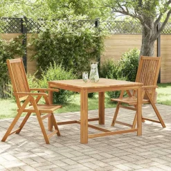 vidaXL Sillas plegables de jardín 2 uds madera maciza acacia marrón Best