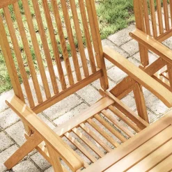 vidaXL Sillas plegables de jardín 2 uds madera maciza acacia marrón Best