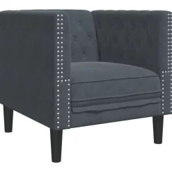 vidaXL Sofás-Sillón Chesterfield de terciopelo