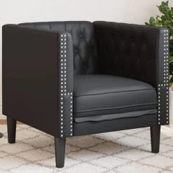vidaXL Sofás-Sillón Chesterfield de cuero artificial